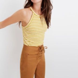 Madewell mustard striped tank